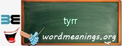 WordMeaning blackboard for tyrr